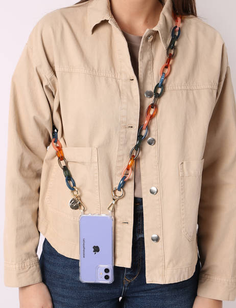 Ketting Voor Telefoonhoesje La coque francaise Oranje chaine LE314141 ander zicht 1